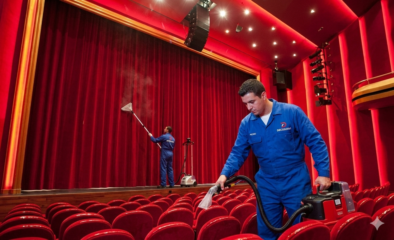 Lavado e higienización de butacas y telones para teatros, auditorios y cines — DECOSERVI